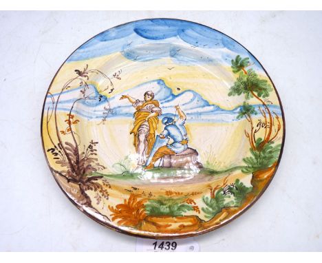 Ceramic plate of Castelli model store Renaissance diameter 30 cm