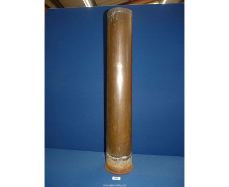 A Trench art shell case RW224 RLB Lot 6 1964 31" tall x 6" diameter.