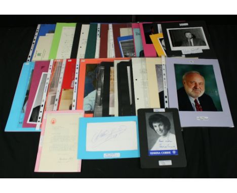 UK POLITICIANS - collection of 25+ signed photographs and correspondence from UK Politicians to include Michael Foot, Geoffre