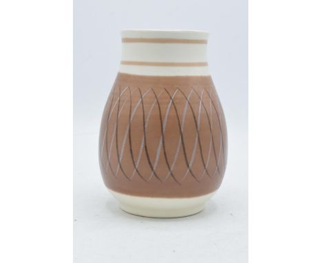 Poole Pottery Freeform vase in the 'PRB' pattern, shape 266, H 15cm. In good condition with no obvious damage or restoration.