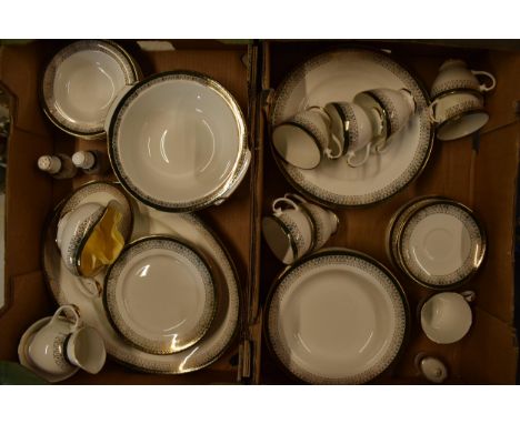 A large collection of Royal Grafton Fine Bone China tea and dinner ware in the 'Majestic' pattern to include cups and saucers