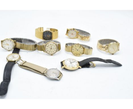 A collection of vintage wristwatches to include makes such as Aristex, Timex, Uno Sea Lord, Precimax 17 jewels, Regency 17 je