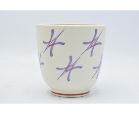 A Poole Pottery 'Freeform' footed jardinière in the 'FSU' pattern shape 652. 11cm tall. In good condition with no obvious dam