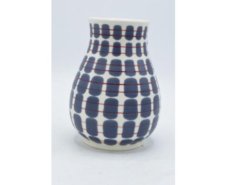 Poole Pottery Freeform vase in the 'PQC' pattern, shape 266, H 15cm. In good condition with no obvious damage or restoration.