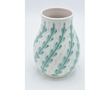 Poole Pottery Freeform bulbous vase in the 'YFT' pattern, shape 266, H 15cm. In good condition with no obvious damage or rest