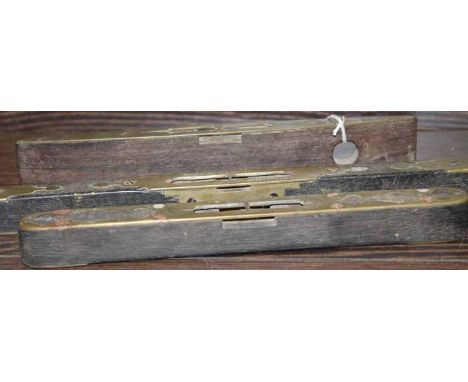 THREE BRASS MOUNTED VINTAGE SPIRIT LEVELS
one stamped 'Burley, Glasow', another stamped 'Mathieson, Glasgow', larest 26cm lon