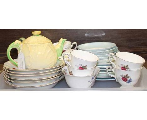 SELECTION OF CERAMICS
including a Carlton Ware Buttercup teapot, another teapot, a set of six Royal Grafton 'Favourite' tea c