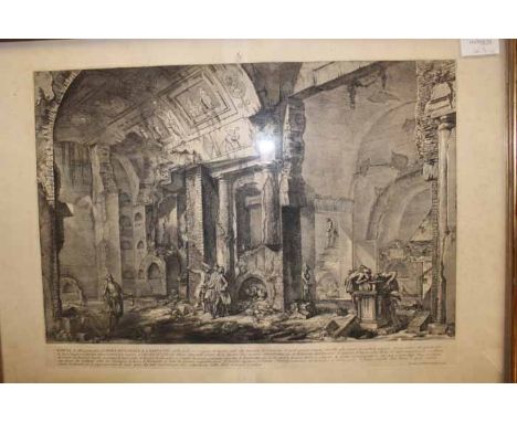 PAIR OF ARCHITECTURAL ENGRAVINGS AFTER PIRANESI
each 77cm long
Note: Overall fair condition