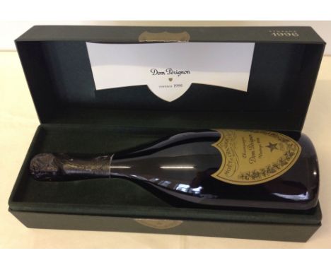 A boxed bottle of Dom Perignon 1996 vintage Champagne 750ml with information leaflet.