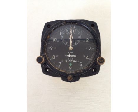 Smiths 8 day time of trip aircraft cockpit clock with War Dept arrow. Not working.