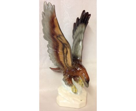 A West German ceramic figure of an Eagle. 40cm tall.