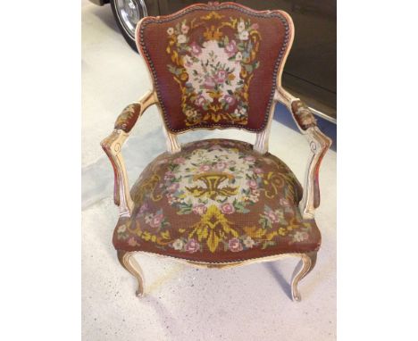 Vintage tapestry upholstered chair.