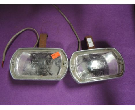 A pair of Lucas motor car head or side lamps
