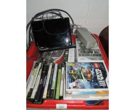 A selection of Nintendo Wii games and console also X Box Games
