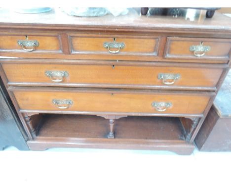 A Victorian mahogany dressing table or buffet base42" x 32" x 21"