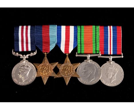 A group of five medals, attributed to 4537442 L Cpl R Clay Gordons, comprising a Military Medal (MM), a 1939-1945 Star, Franc