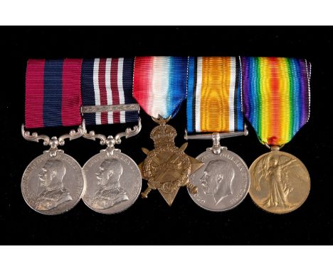 A group of five medals, awarded to 3-10420 Sjt C Owen 1/North N R, comprising a Distinguished Conduct Medal (DCM), a Military