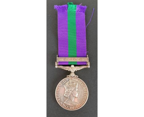 A General Service medal 1918-62, 23255005 Rfn M J Pepper RB, with Malaya clasp  Provenance: On Instructions of the Family: Me