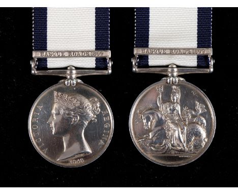 A Naval General Service medal 1793-1840, awarded to R M Read Clerk, with Basque Roads 1809 clasp,&nbsp;with copy documentatio