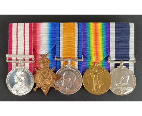 A group of five medals, awarded to G M Taylor RN, comprising a Naval General Service medal 1909-62, with Persian Gulf 1909-19