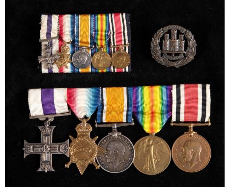 A group of six medals, awarded to Lieut Stanley R Bower, Northampton Regt, comprising a Military Cross (MC) privately engrave