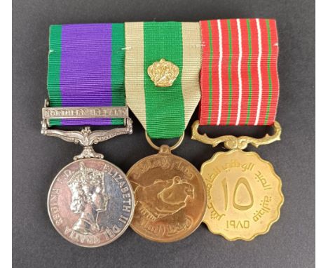 A group of three medals, awarded to D108503K R L Harper LACMN RN, including a General Service medal 1962-2007, with Northern 