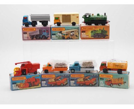 A group of late 1970s MATCHBOX Superfast vehicles, all with super-detailing, comprising of a x2 No 66e Ford Transit dropside,
