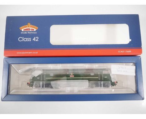 A BACHMANN OO gauge 32-051DC class 42 Warship diesel locomotive in BR green 'Zenith', DCC fitted - VG/E in VG box