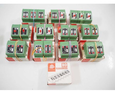 A large group of vintage FLEISCHMANN HO switches for points, isolating sections etc, all in original boxes plus an additional