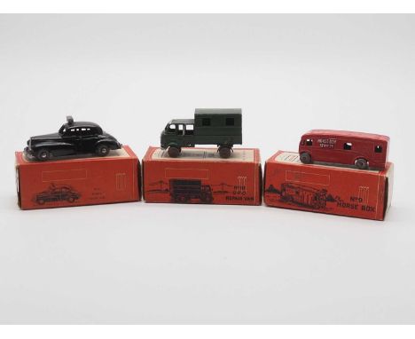 A group of early MORRIS &amp; STONE (MORESTONE) diecast vehicles from the Esso petrol pump series - comprising number 5 polic