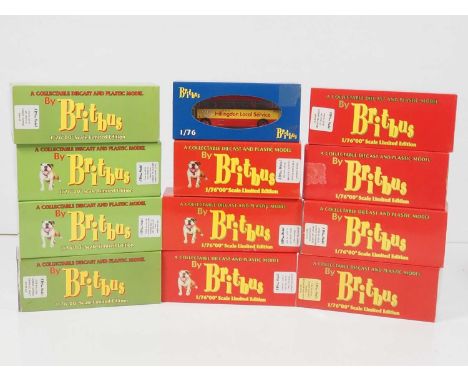 A group of 1:76 scale diecast buses by BRITBUS, all single-decker London Transport examples - E in VG boxes (12)