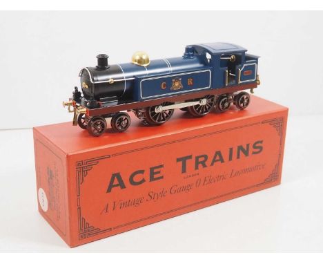 An ACE TRAINS O gauge 4-4-4 steam tank locomotive in Caledonian Railways blue livery - VG/E in VG/E box
