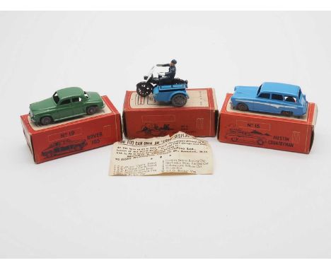 A group of early MORRIS &amp; STONE (MORESTONE) diecast vehicles from the Esso petrol pump series - comprising number 2 RAC m