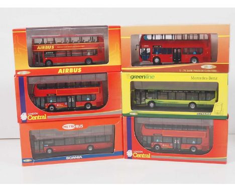 A group of 1:76 scale diecast buses by CREATIVE MASTER NORTHCORD, all modern London based examples - E in VG/E boxes (6)