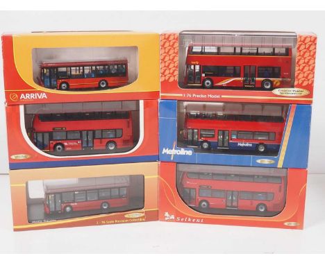 A group of 1:76 scale diecast buses by CREATIVE MASTER NORTHCORD, all modern London based examples - E in VG/E boxes (6)