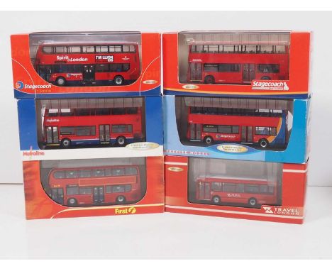 A group of 1:76 scale diecast buses by CREATIVE MASTER NORTHCORD, all modern London based examples - E in VG/E boxes (6)