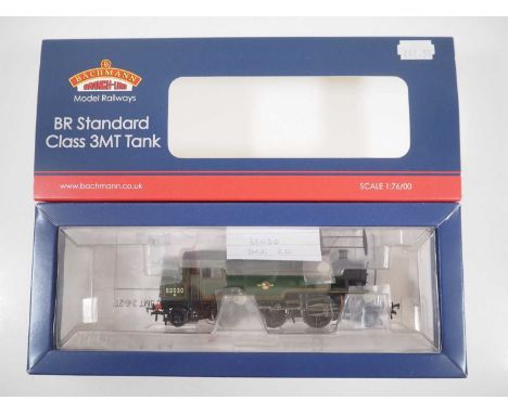 A BACHMANN OO gauge 31-976A Standard 3MT class steam tank locomotive in BR green, vendor advises DCC fitted - VG/E in VG box