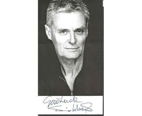 Simon Williams 6x4 signed b/w photo. Simon Williams, born 16 June 1946 is an English actor known for playing James Bellamy in