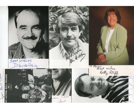 ENTERTAINMENT COLLECTION: An assortment of SIX signed photo s, all approx. 6x4 or slightly smaller signed by Kathy Staff, Dav