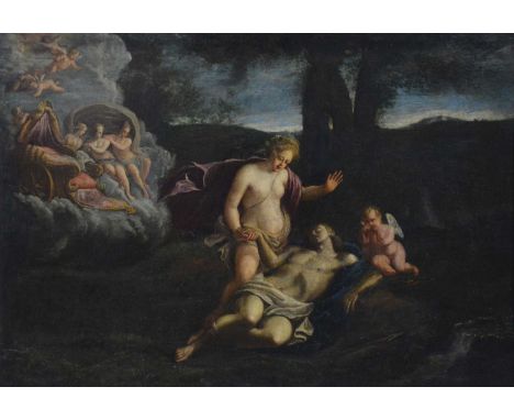 Venetian School,Aurora and a dead youth,oil on relined canvas,57x81cm.Condition report:Relined. The canvas appears to have be