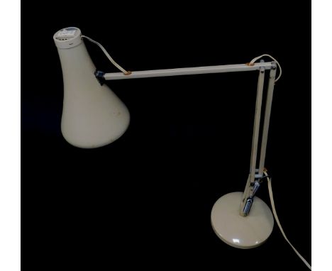 A cream anglepoise table lamp by Herbert Terry &amp; Sons Ltd, Redditch, 85cm H extended.