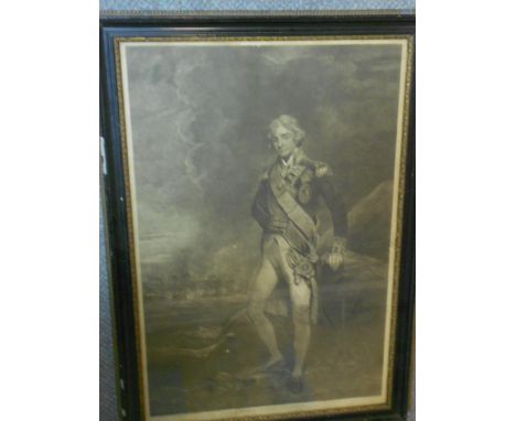 C. Turner after Hoppner, Admiral Lord Nelson, portrait mezzotint, 61½ x 41cm (24 x 16in) 