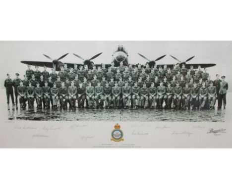 Dam Busters (617 Squadron) A reproduction group photographic print, no 162/500, signed by surviving members, published by Vec