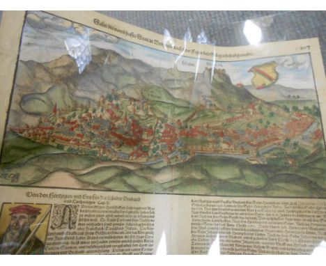 Sebastien Munster, [France], Salin die namhaffte Statt in Burgund nach ihrer Figur und Gelegenheit abgemalet, 17th century co