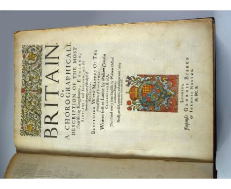 CAMDEN (William). Britain or a Chorographical Description of the most Flourishing Kingdomes, England, Scotland and Ireland an