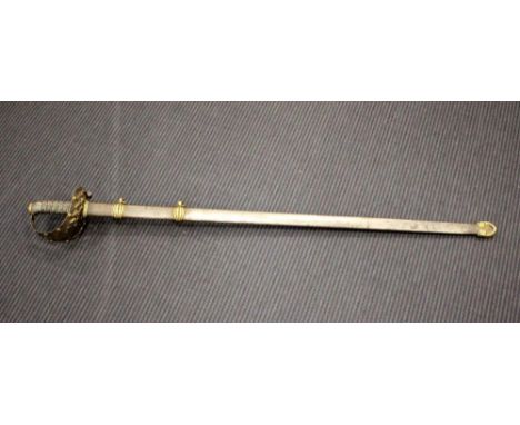 Henry Wilkinson - 2nd Lifeguards Officer's sword, the etched blade with royal and regimental cypher, numbered 25140. Pierced 