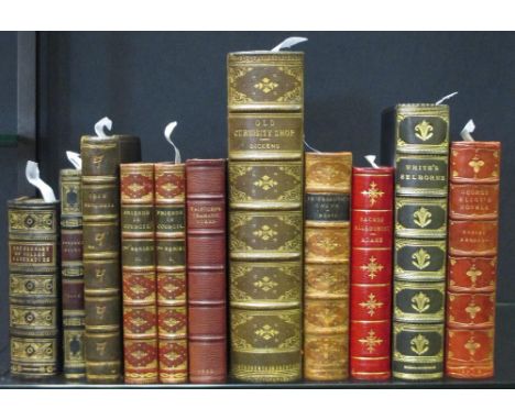 Fine bindings. DICKENS (C) Bleak House, 1853; Old Curiosity Shop, complete in one vol., half morocco; WHITE (Rev. G) The Natu