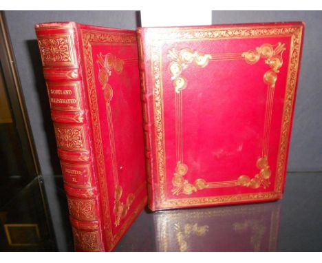 BEATTIE (William) Scotland, London: George Virtue 1838, 2 vols., 4to, engravings by Bartlett, Allom et al, folding map, occas