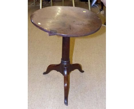 19th century oak tripod table. "Condition report: see terms and conditions"