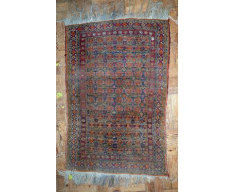 Middle Eastern carpet 85cm x 132cm. "Condition report: see terms and conditions"